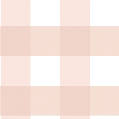 Selah Light Pink Gingham Wallpaper