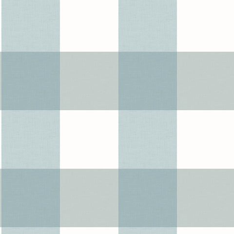 Selah Teal Gingham Wallpaper