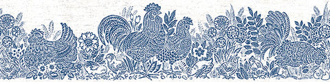 3119-13551B Parton Blue Chicken Border