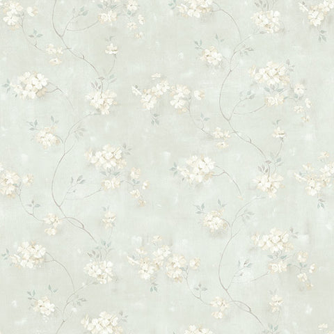 3119-441013 Braham Teal Floral Trail Wallpaper