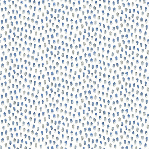3120-13614 Sand Drips Blue Painted Dots Wallpaper