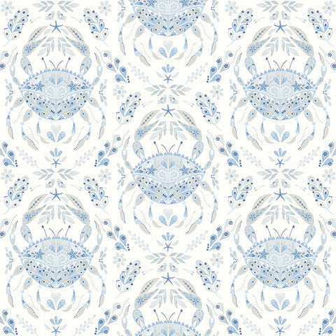 3120-13644 Annapolis Light Blue Crustation Wallpaper