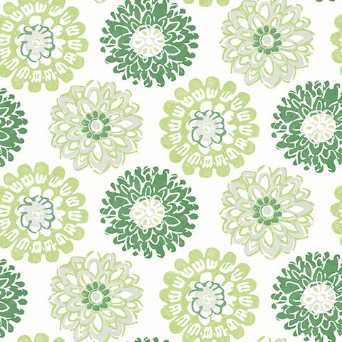 3120-13702 Sunkissed Green Floral Wallpaper