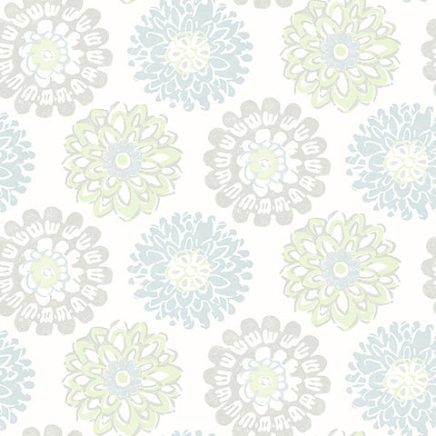 3120-13704 Sunkissed Light Green Floral Wallpaper