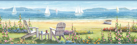 3120-20021B Barnstable Blue Seaside Portrait Border
