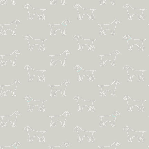 3122-10414 Yoop Grey Dog Wallpaper