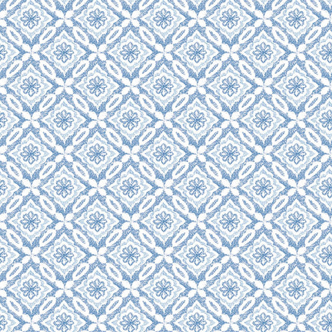 3122-10702 Hugson Blue Quilted Damask Wallpaper