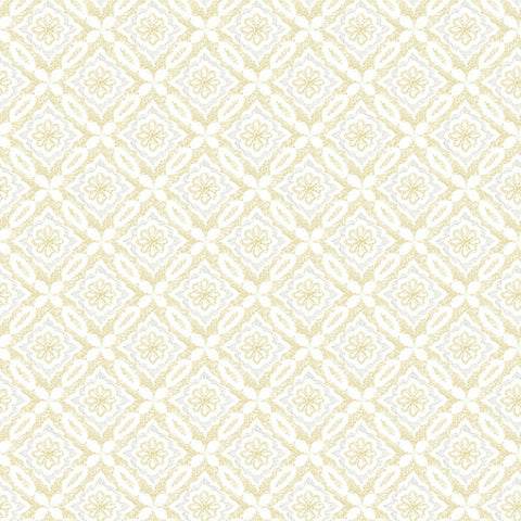 3122-10703 Hugson Yellow Quilted Damask Wallpaper
