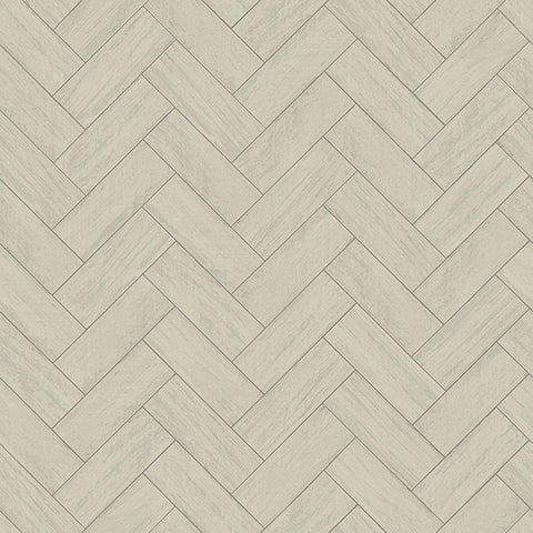 3123-10104 Kaliko Green Wood Herringbone Wallpaper