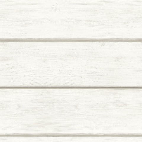 3123-12441 Cassidy White Wood Planks Wallpaper