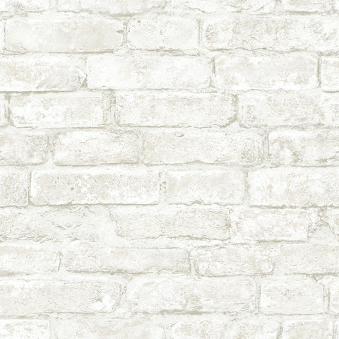 3123-12481 Arlington White Brick Wallpaper