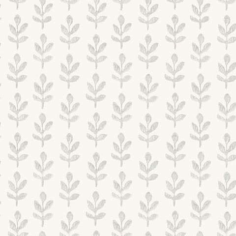 3123-13842 Whiskers Light Grey Leaf Wallpaper