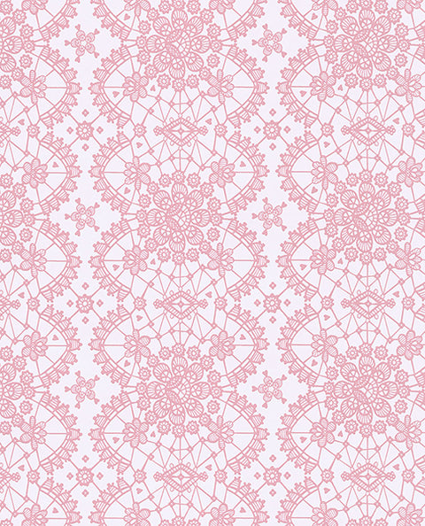Myte Pink Lace Wallpaper