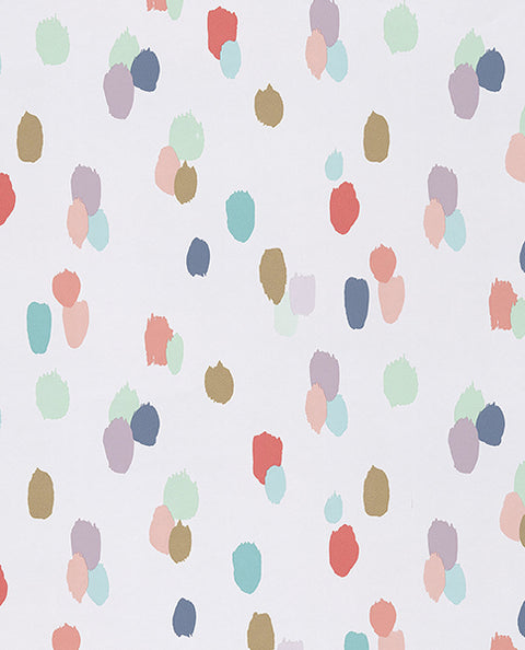 Amalie Ecru Painted Dots Wallpaper