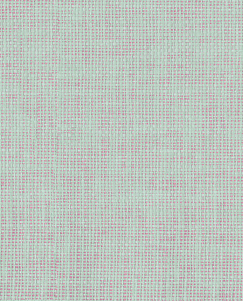 Anya Mint/Pink Paper Weave Wallpaper