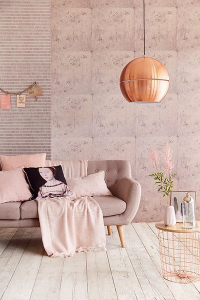 Resource Solemn Lines Pale Pink Wall Mural