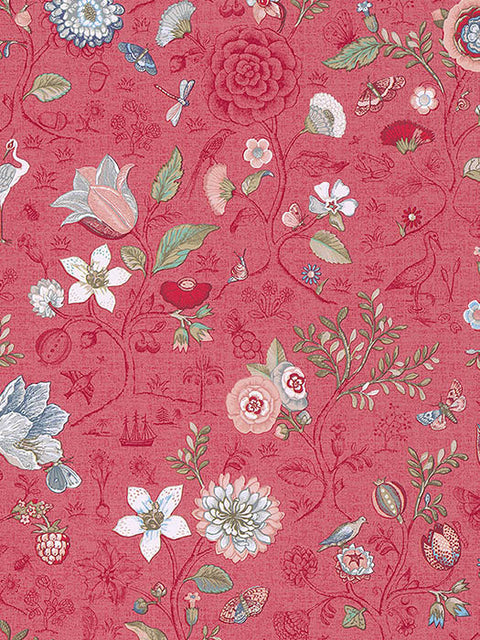 375004 Espen Red Floral Wallpaper