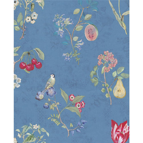 375025 Danique Sky Blue Garden Wallpaper