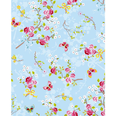 375071 Ilse Light Blue Cherry Blossom Wallpaper