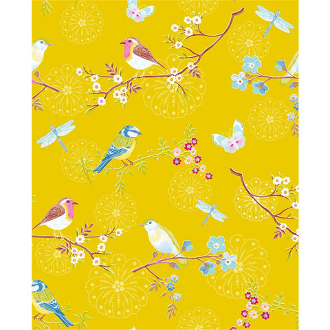 375083 Marit Mustard Bird Wallpaper