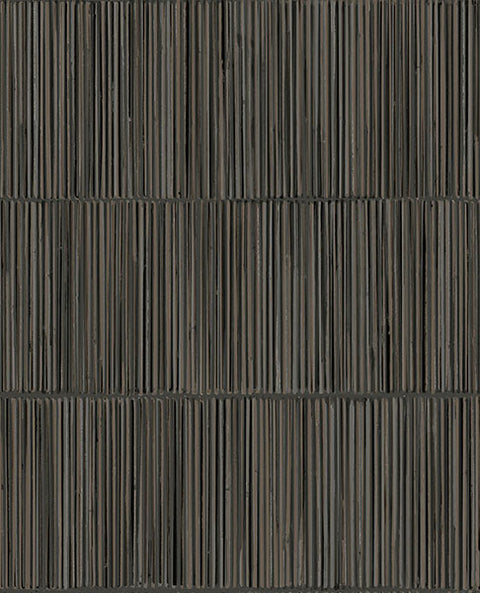 391510 Aspen Charcoal Natural Stripe Wallpaper