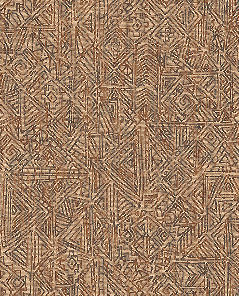 391520 Longmont Burnt Sienna Global Geometric Wallpaper