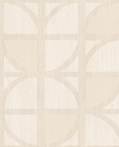 395810 Tulip Cream Geometric Trellis Wallpaper