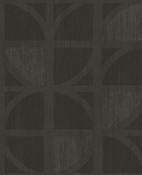 395814 Tulip Chocolate Geometric Trellis Wallpaper