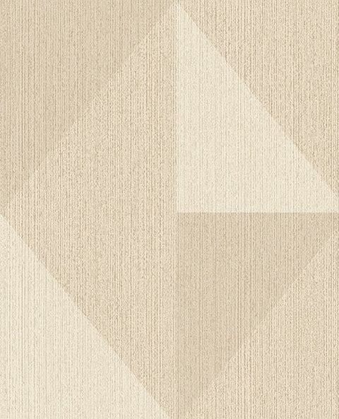395821 Diamond Khaki Tri-Tone Geometric Wallpaper