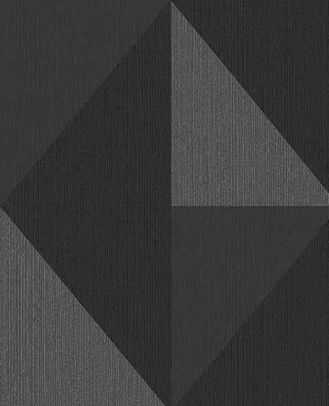 395824 Diamond Silver Tri-Tone Geometric Wallpaper