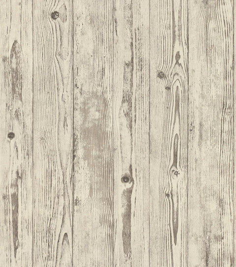 4015-427318 Albright Ivory Weathered Oak Panels Wallpaper