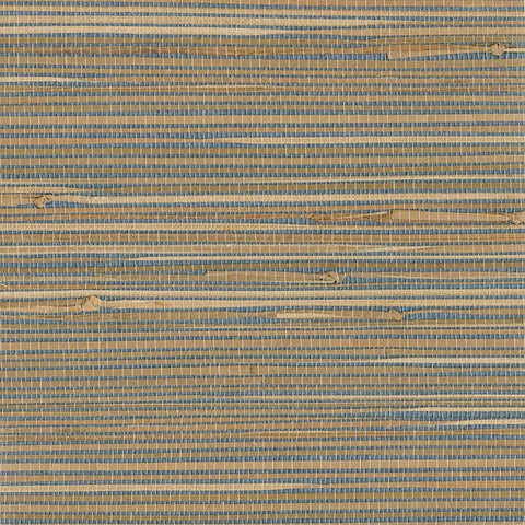 4018-0002 Jissai Mariner Blue Grasscloth Wallpaper