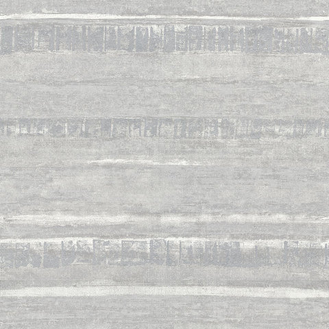 4019-86417 Rakasa Silver Distressed Stripe Wallpaper
