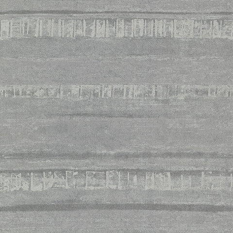 4019-86418 Rakasa Pewter Distressed Stripe Wallpaper