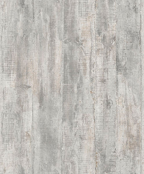 4020-68319 Huck Grey Weathered Wood Plank Wallpaper