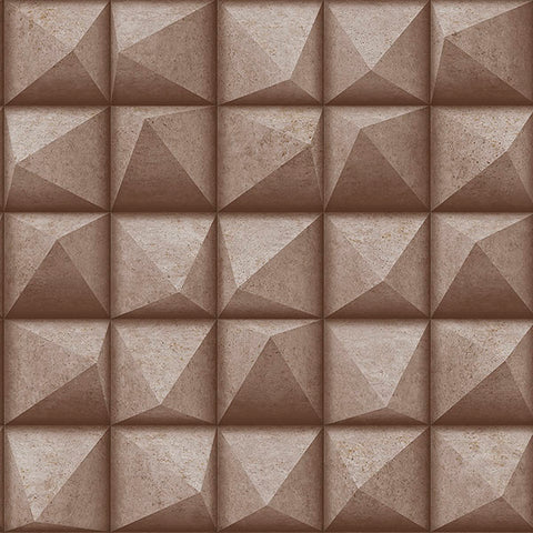 4020-78608 Dax Copper 3D Geometric Wallpaper