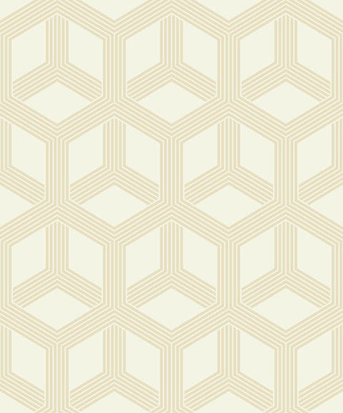 4020-84207 Xander Cream Glam Geometric Wallpaper