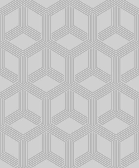 4020-84209 Xander Grey Glam Geometric Wallpaper