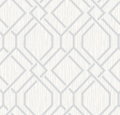 4025-82525 Frege Silver Trellis Wallpaper