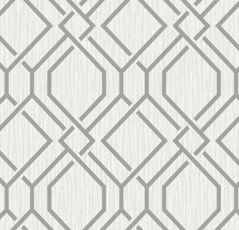 4025-82528 Frege Grey Trellis Wallpaper