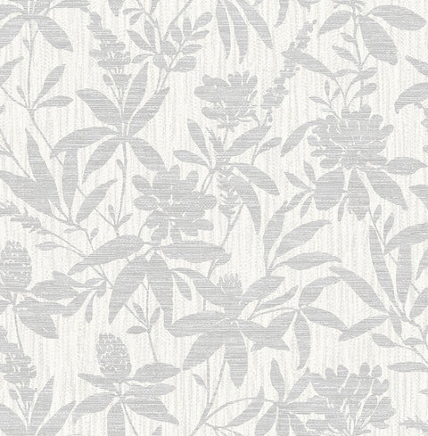 4025-82530 Riemann Silver Floral Wallpaper