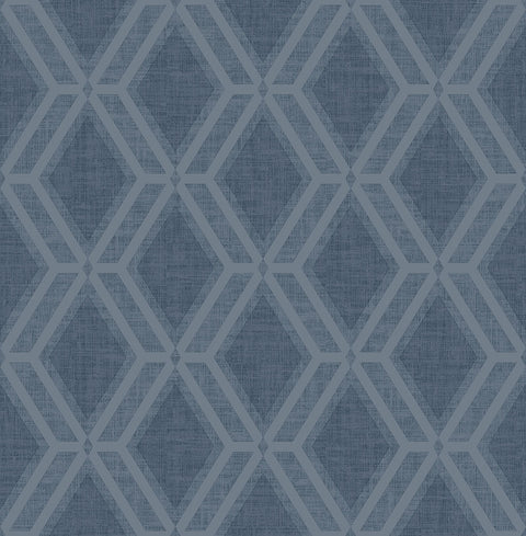4025-82541 Mersenne Indigo Geometric Wallpaper