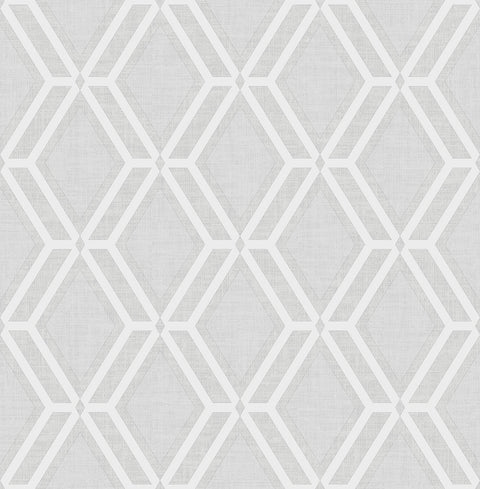 4025-82545 Mersenne Grey Geometric Wallpaper