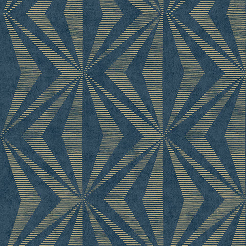 4025-82552 Monge Blue Geometric Wallpaper