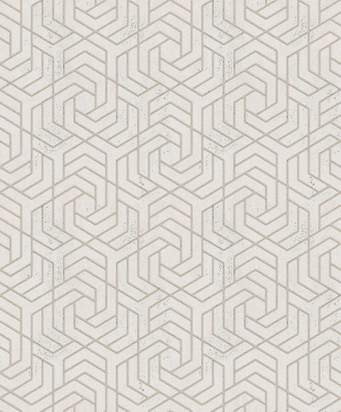 4035-32608 Tama Champagne Geometric Wallpaper