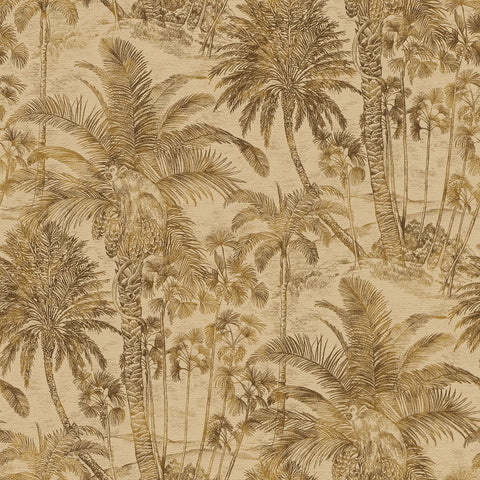 4035-832532 Yubi Brown Palm Trees Wallpaper