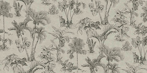 4044-38021-4 Zapata Black Tropical Jungle Wallpaper