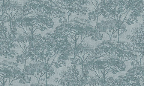 4044-38023-2 Teatro Blue Trees Wallpaper
