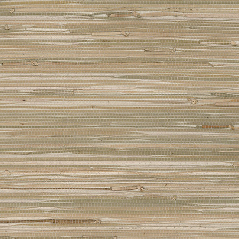 488-403 Tan Cream Natural Grasscloth Wallpaper