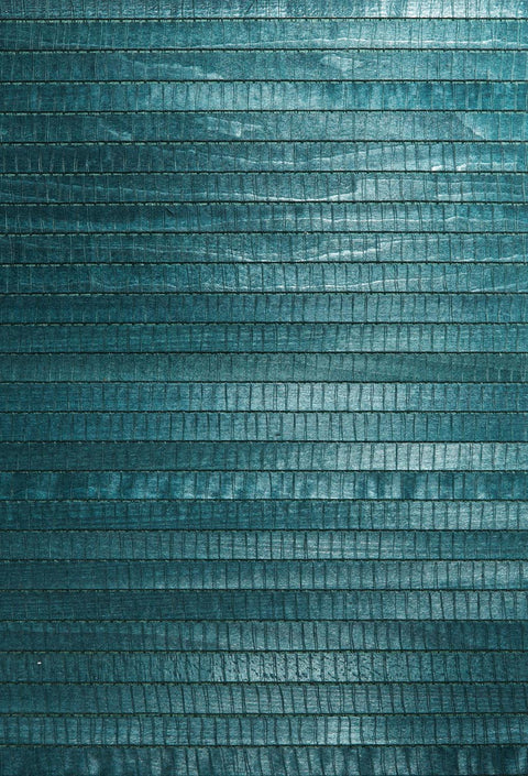 Mayumi Aqua Grasscloth Wallpaper